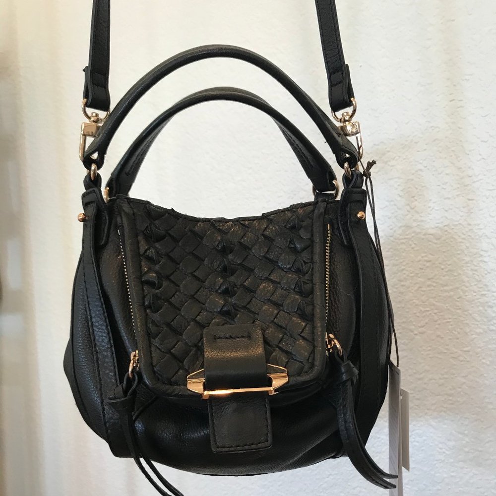 New Kooba MINI JONNIE Crossbody Satchel Tote Woven